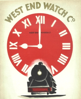 Vintage Indian Railways poster of West End Watch Co.