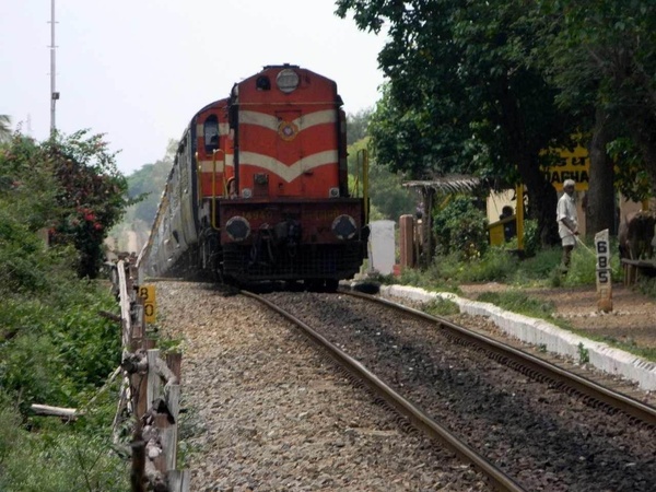 14.Fastest train to cross GTL WDG3A 14940 blasts PAST WITH THE 06503 SBC-MYS Special