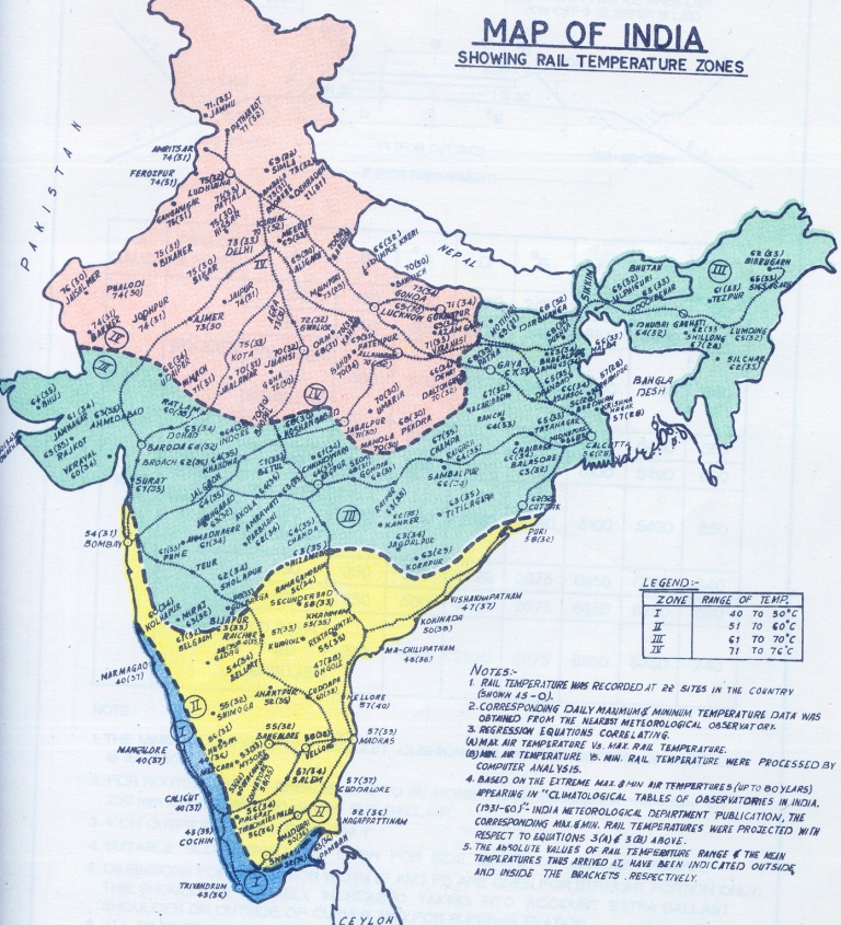 Irfca Indian Railways Faq Ir Rail Temperature Zone Map