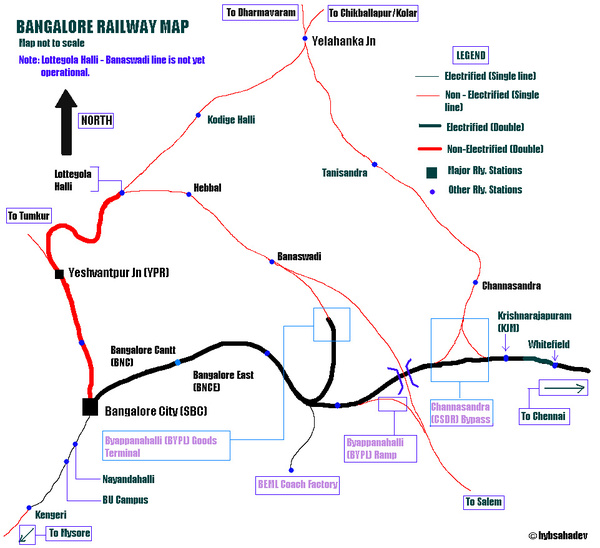 Bangalore Railway Map