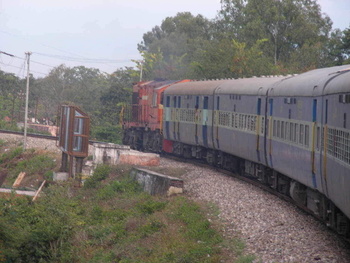 Zooming in for better view: One of few remaining trains that still have First Class coach.(second from front). 