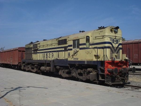 Ratlam WDM2 #17529 with BCNA Rake at Bijapur_2