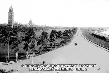 A STEAM LOCAL TRAIN TOWARDS BACKBAY copy