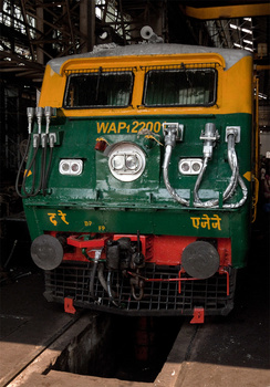 Sneak Peek: The new boss of Sapthagiri Express getting ready inside AJJ Shed. AJJ Lightning Strokes not painted yet. (poochivenk