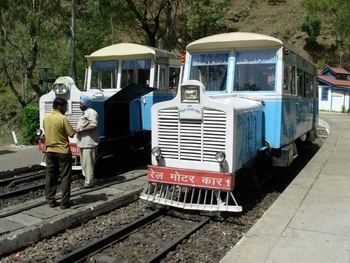 Barog Rly Stn Twin Rail Motor Cars