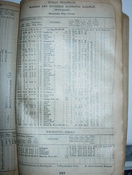 Londa - Miraj - Poona, 1931