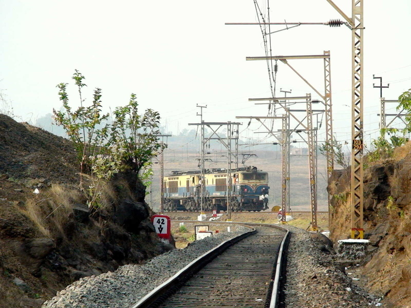 Twin KYN WCG2’s were captured from a unusual angle near Palasdhari station. (Arzan Kotval)