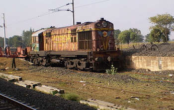 RTM WDM-2 # 17165 with BOBYN rakes at Meghnagar 