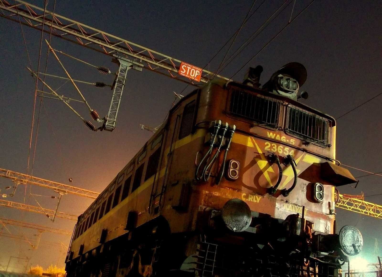 the red beast-a WAG-5(#23654) loco resting its night out at the Panvel Jn. outer (Pravin Chaurasia)