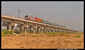 56009 arrakonam vellore passenger over palad bridge