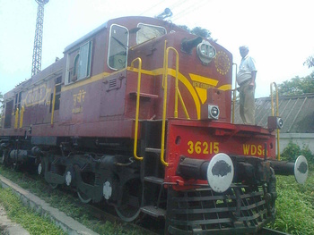 WDS-6R #36215 of New Guwahati Diesel Shed after POH at GHY (Santulan Mahanta)