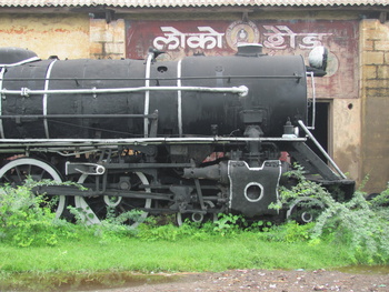 Remains of Wankaner steam shed in August 2011.