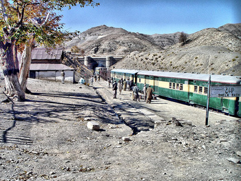 Chaman passenger entering the Khojak Tunnel