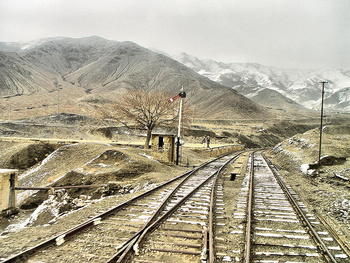 Snow on line near chaman