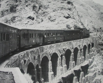 Bridge on the Kalka Shimla railway line. William Edge, 1917.