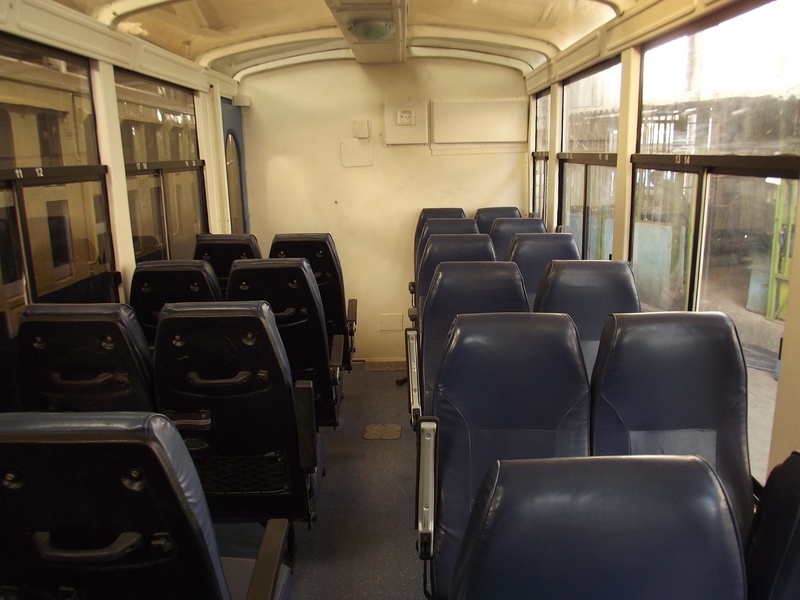 Interior of the Second Class coach of brand new Narrow Guage train. We couldn’t take the interior of FC coach since it was seale