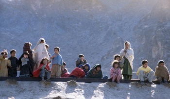 Children at Landi Kotal station