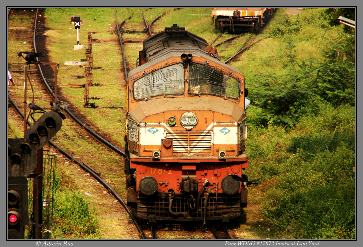 Pune Jumbo WDM2 17872 at Loni Yard