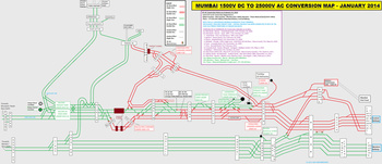 Central Railway DC/AC Conversion - KalyanJn - Thane - LTT, Jan 12,2014