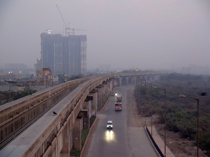 Anxiously waiting for the first Mono Rail to arrive. Taken from Bhakti Park Railway station. (Arzan Kotval)