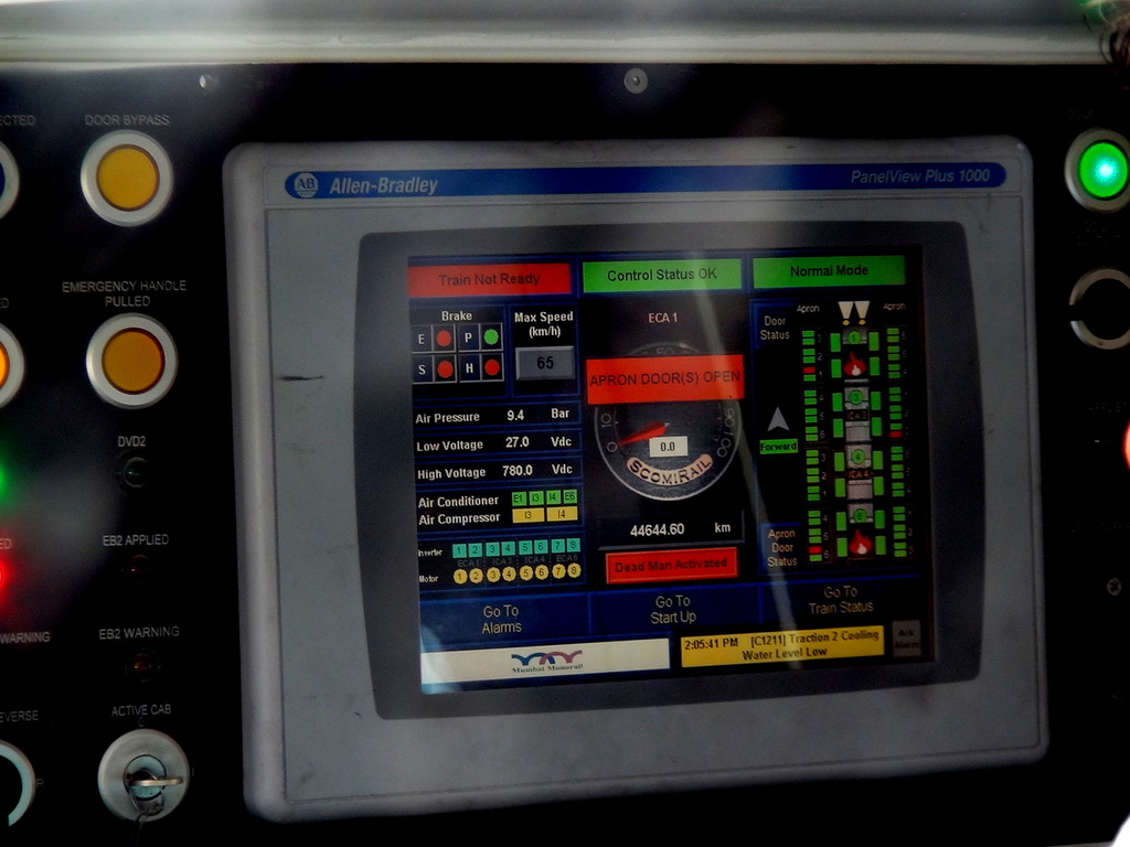 
The dash board of driver cab of Mono Raill. The driver cab and the first coach was seperated just by a glass.
 (Arzan Kotval)