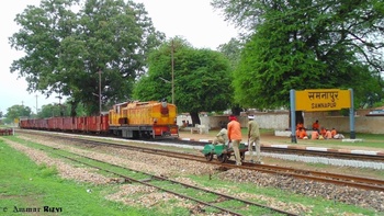 My First Capture of Goods wagon of narrow gauge 
ZDM 3A # 196 Hauling Goods Wagon upto Balaghat filled with Ballaasts on June 5