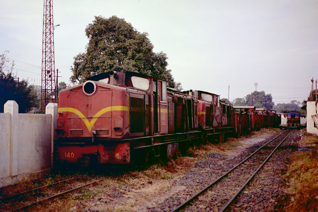 Motibagh works, ZDM-2 140 stands semi-derelict. 