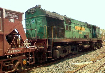 Pune WDM-2 # 17273 at Solapur with BOBYN Rakes