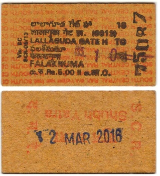 vintage train ticket