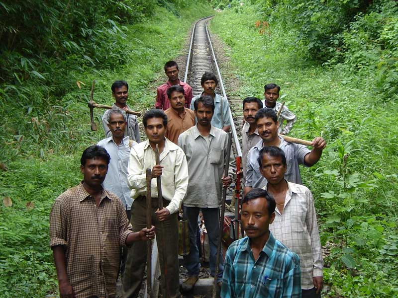 A PW Gang strike a pose near the Landslide