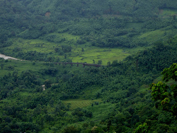 The Diyung Viaduct as seen from the Circuit House in Upper Haflong