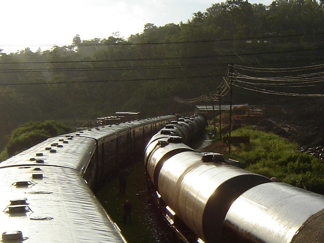 Mahur Station is bathed in Gold by a late afternoon Sun