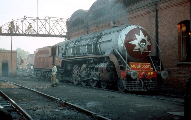 WP #7615 simmers gently in the soft evening lighting at Saharanpur locomotive depot on 17 February 1992. By Roger Morris - Burit