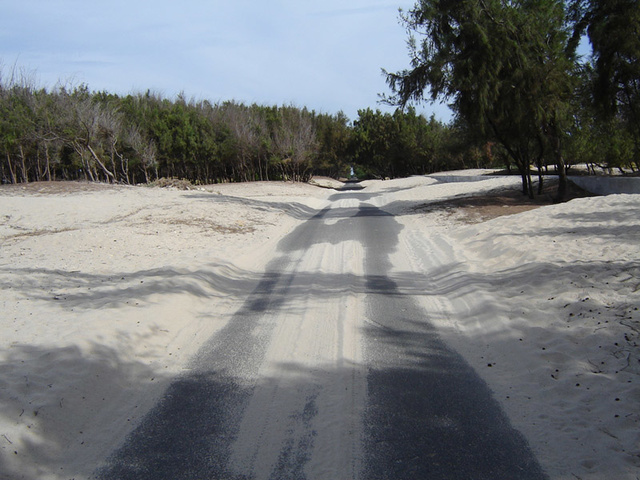 The road to Dhanushkodi is technically a national highway! Allegedly, it uses the old railway alignment.