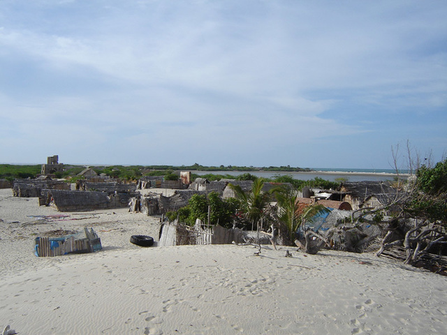 Looking north towards the station and the cove that provides a safe harbour to the small boats of the fishermen who live amidst