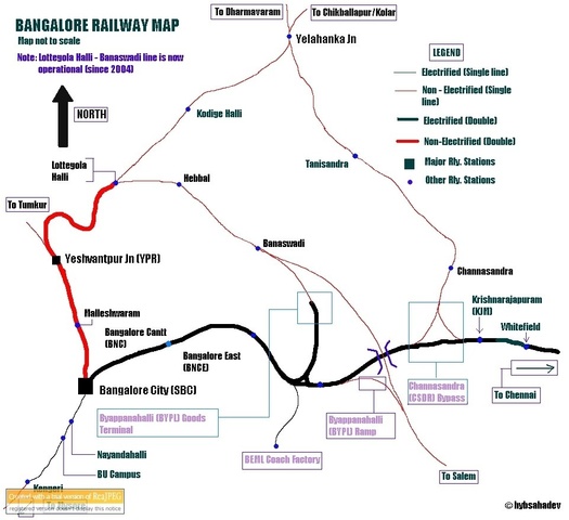 Bangalore Railway Map