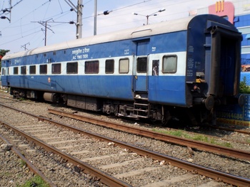 Smaller AC Two Tier Coach at BSR