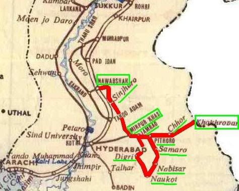 Route map of MG network in Sindh 