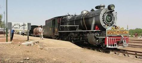 Inspection special at Pithoro Junction in 2004. Photo by Iqbal Samad Khan.