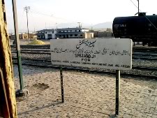 Spezand Junction signboard. Photo by Agha Waseem Ahmed.