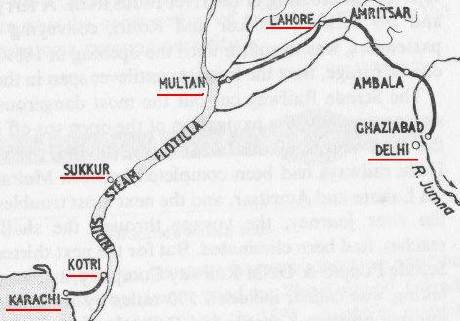 Indus Flotilla Company map, 1865