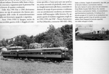 Scan of article with photographs of Type 090 Fiat railcars.