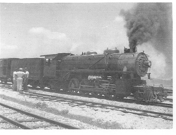 US War Dept. 2-8-2 MG locomotive at Parbatipur, BAR