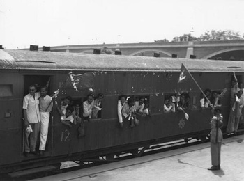 Special train for Pakistan at New Delhi, 1947