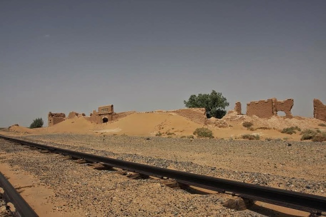 A nameless station. Taken over by the sand with a railway line that does not permit speeds above 30km/h. This is the condition of the line all through the nearly 800km from Quetta to Zahedan.