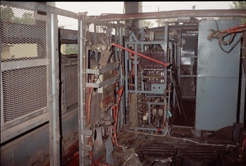 Gutted innards of a WAG5 undergoing AOH at the ELS Bhusaval.jpg